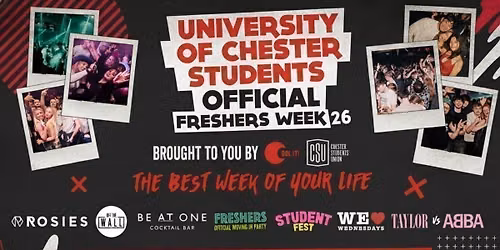 University Of Chester Students - OFFICIAL - All Access Freshers Wristband 2026