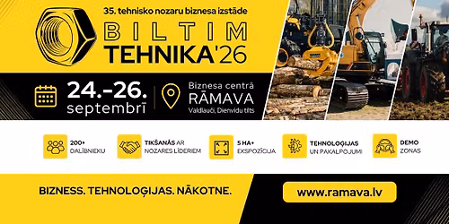BILTIM TEHNIKA 2026 izst\u0101de (24.-26.09.2026)