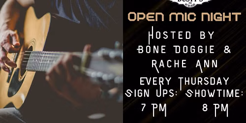 Thursday Open Mic Night - With Bone Doggie & Rache Ann