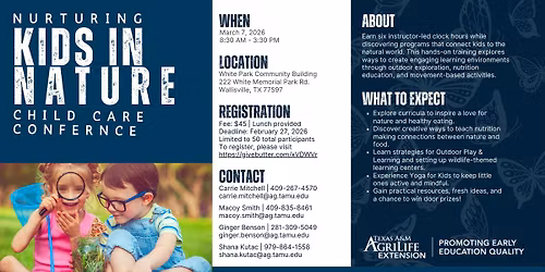 Nurturing Kids in Nature Child Care Conference