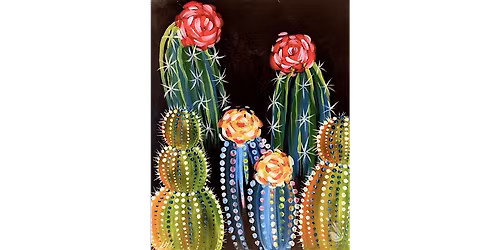 Glowing Cacti at Night - Paint and Sip in San Antonio | Classpop!\u2122