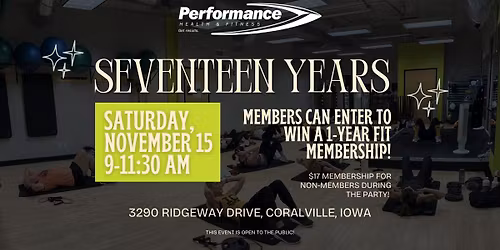 17th Anniversary Party at Performance Health and Fitness