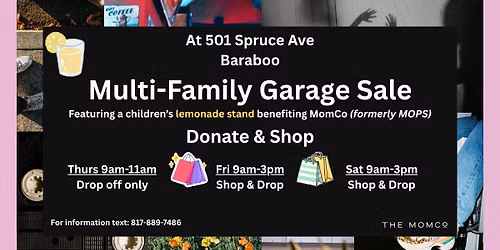 Multi-Family Garage Sale & Lemonade Stand