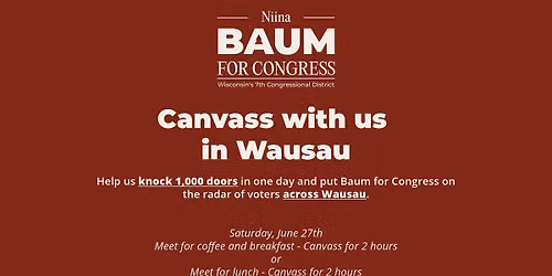 Canvass with us in Wausau
