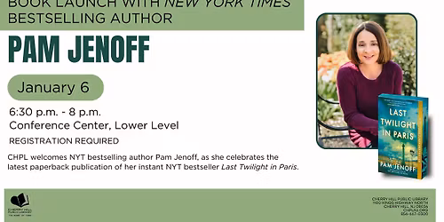 Book Launch for NYT Bestselling Author Pam Jenoff