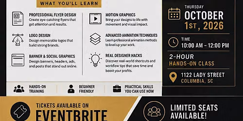 Graphic Design Masterclass: Flyers, Logos, Motion Graphics & AI