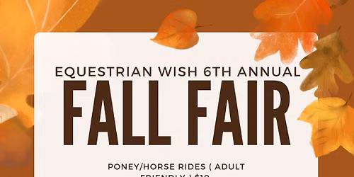 6th Annual Fall Farm Fair Fundraiser!