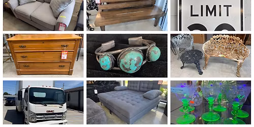 JBP Furnishings Retirement Auction \u2014 Sterling Silver, Uranium Glass & Furniture