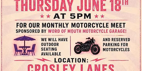 Word of Mouth Bike Night at Crosley Lanes