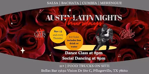 Austin Latin Nights \u2728\ufe0fWeekly Social\u2728\ufe0f @ Bella's Bar