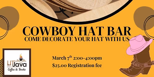 LIT Java Cowboy Hat Bar- Crafting Event
