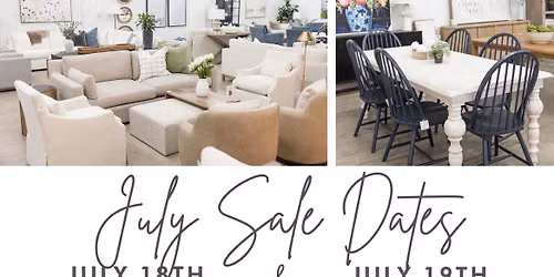 July Warehouse Sale - Sunday Event