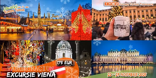 \ud83c\udf84\ud83c\udf85Targ de Craciun: Viena  \u2022 2 zile (22-23 Noiembrie 2025) \u2022 175Eur\/loc