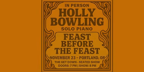An Evening with Holly Bowling (partially seated show)