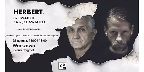 Wiecz\u00f3r z Herbertem I Warszawa I Scena Stygmat