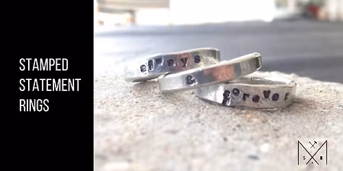 Stamped Statement Rings or Bracelets