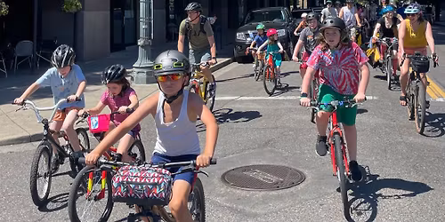 Kid-friendly Bike Ride to Frozen Yogurt - Kidical Mass PDX 18 year anniversary ride