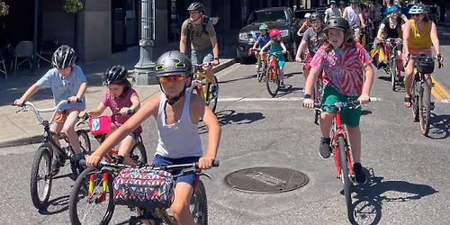 Kid-friendly Bike Ride to Frozen Yogurt - Kidical Mass PDX 18 year anniversary ride