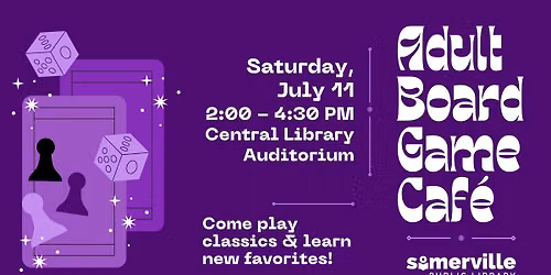 Board Game Caf\u00e9 at the Library (for Adults)