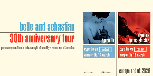 Belle and Sebastian: Performing If You're Feeling Sinister + fan favourites - 15. marts - Amager Bio