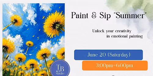 Acrylic Sip&Paint Workshop - Summer
