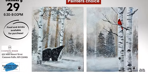 01\/29\/26 Paint Beneath The Birch at Cannon River Winery, Cannon Falls, MN at 6:30 PM