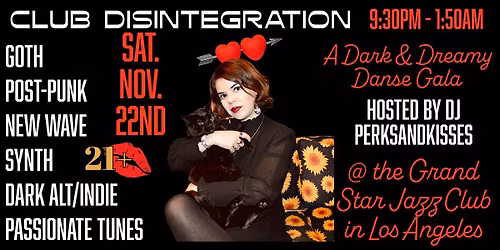 Goth, Darkwave, Post-Punk, Synth, NewWave, Dark Alt\/Indie Dark&Dreamy Danse