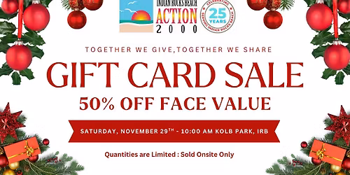 Action 2000 Annual Gift Card 50% Off Event! 