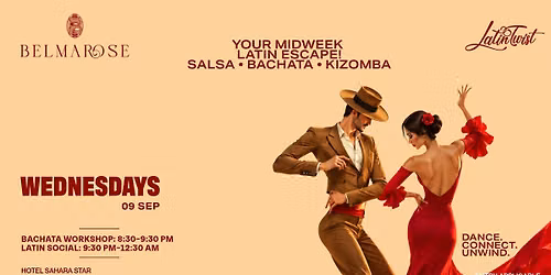 Latin Twist Wednesday 9th September at Belmarose \u2013 Salsa, Bachata & Kizomba