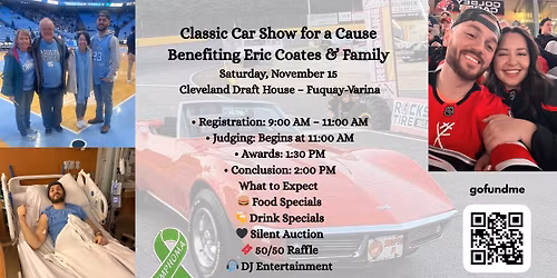 Classic Car Show for a Cause Benefiting Eric Coates & Family