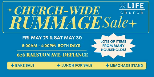 Church-Wide Rummage Sale