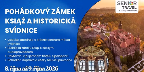 \ud83c\udff0 Poh\u00e1dkov\u00fd z\u00e1mek Ksi\u0105\u017c a historick\u00e1 Sv\u00eddnice s polopenz\u00ed \ud83d\udc51