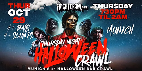 The Fright Crawl | Munich Halloween Bar Crawl 2026 | Thursday, October 29