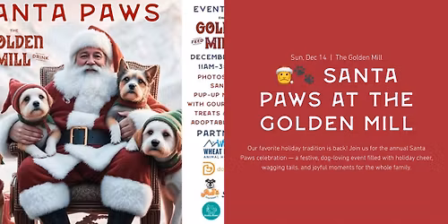 \ud83c\udf85\ud83d\udc3e Santa Paws at The Golden Mill