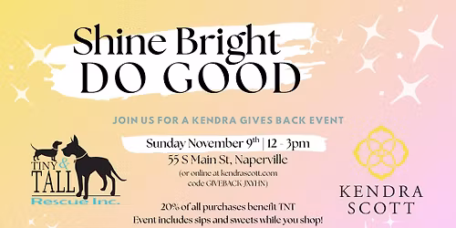 TNT Fundraiser at Kendra Scott Naperville - IN PERSON