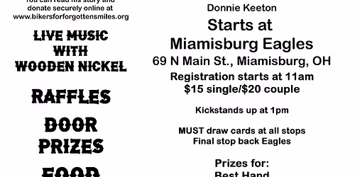 28th Annual Bikers for Forgotten Smiles Poker Run