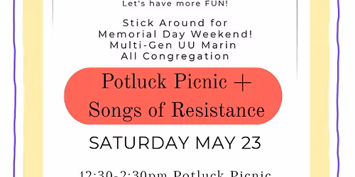 Potluck Picnic & Songs of Resistance 