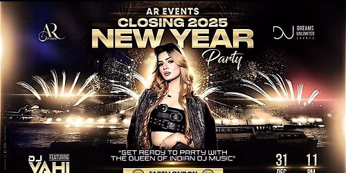 NEW YEAR'S EVE 2025, MASSIVE GRAND BOLLYWOOD PARTY, AR EVENTS