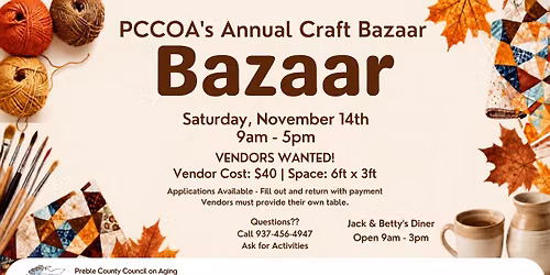 PCCOA's Annual Craft Bazaar