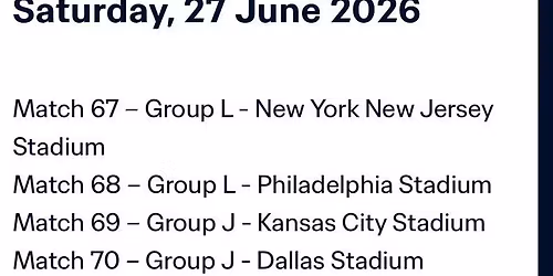 World Cup 26: Group K - Match 72