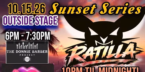 Sunset Concert Series send-off party | RATILLA, Bombshell, The Donnie Barber Project