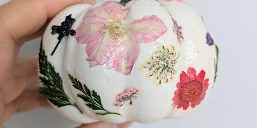 Pressed Floral Mini Pumpkins (Cambridge)
