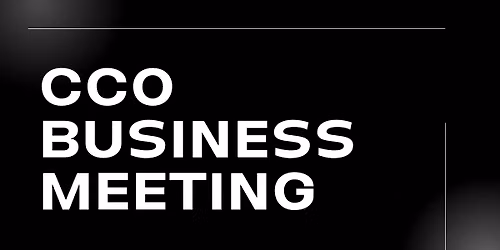 CCO Business Meeting