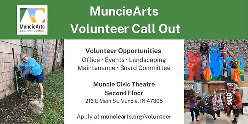 MuncieArts Volunteer Call Out