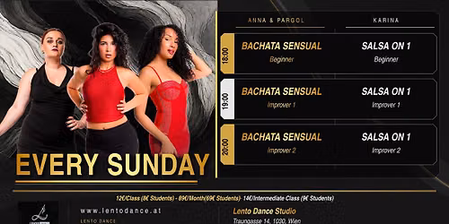 Bachata Sensual & Salsa On 1 Dance Classes | Every Sunday