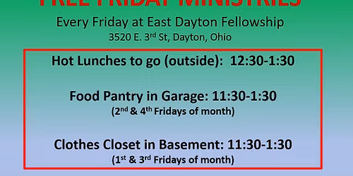 Free Friday Ministries - Food & Clothes
