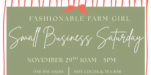 Fashionable Farm Girl - Small Business Saturday