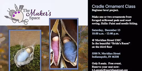 Maker's Space Small Group Art Experience: Cradle Ornaments