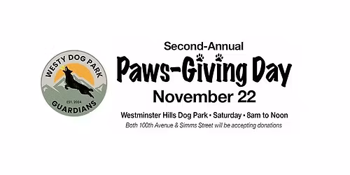 Second Annual Paws-Giving