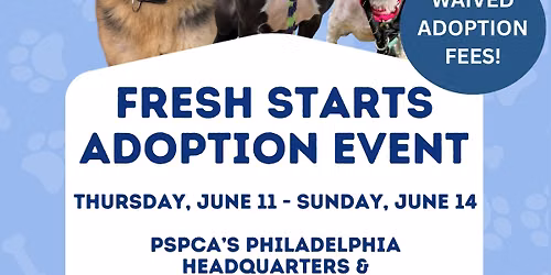 Fresh Starts Waived-Fee Adoption Event